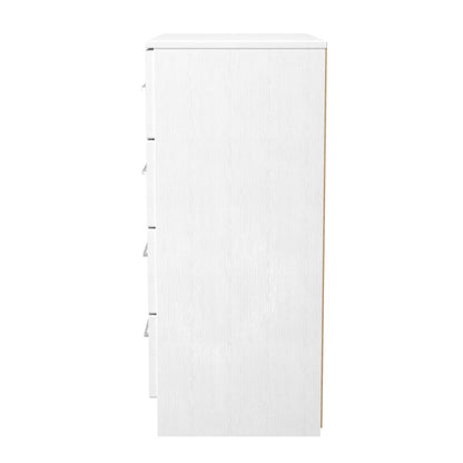 York Chest of Drawers White 4 Drawers 74cm