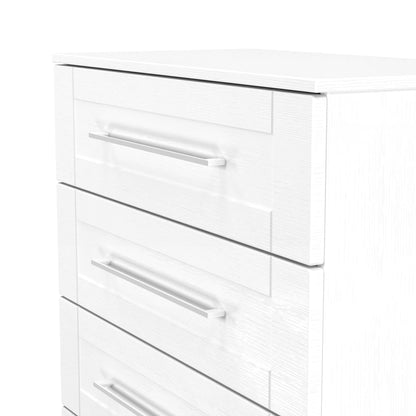 York Chest of Drawers White 4 Drawers 74cm