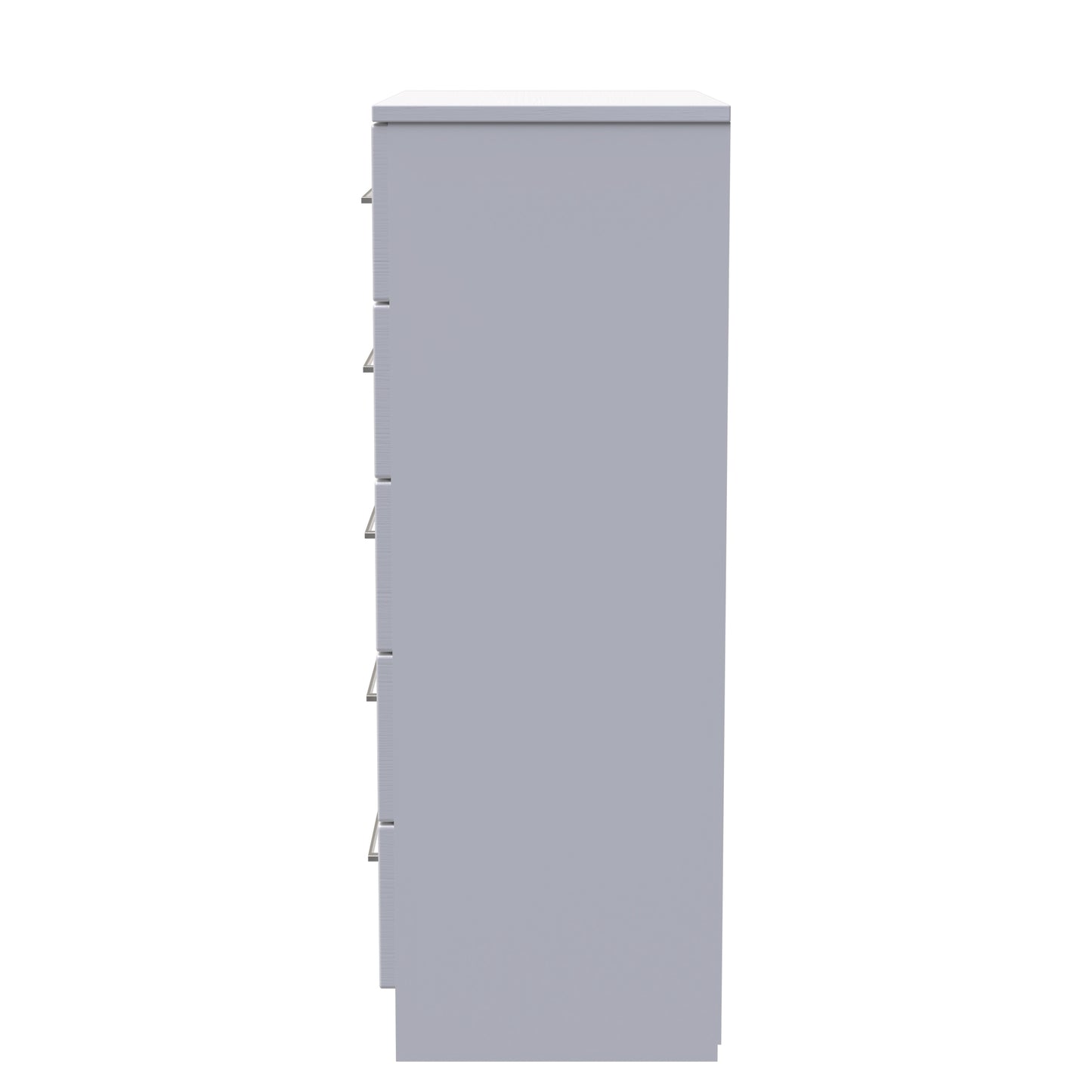 York Tall Chest of Drawers Grey 5 Drawers 74cm