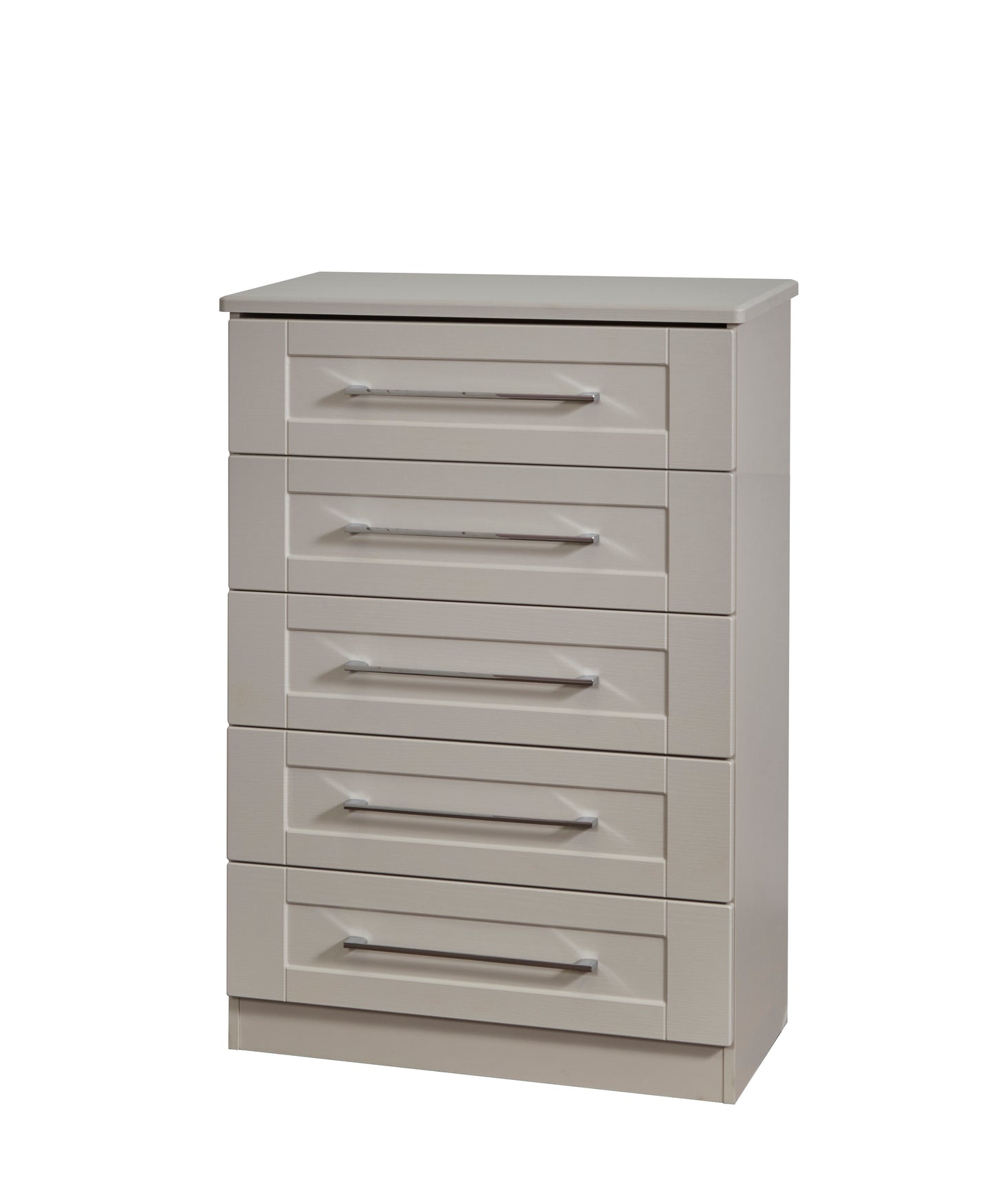 York Tall Chest of Drawers Cream 5 Drawers 74cm