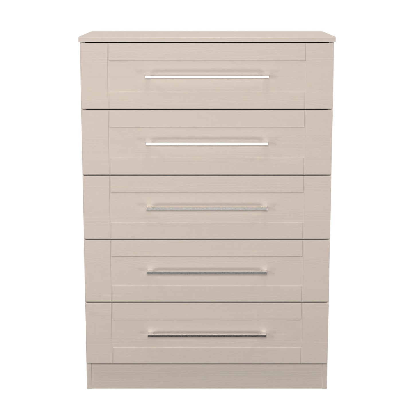 York Tall Chest of Drawers Cream 5 Drawers 74cm