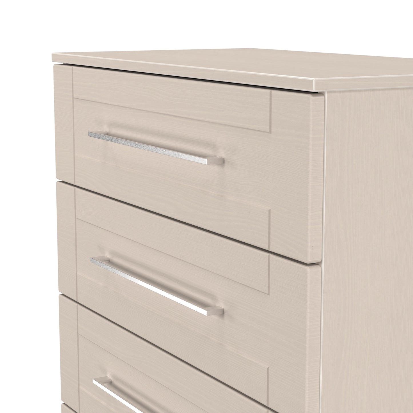 York Tall Chest of Drawers Cream 5 Drawers 74cm