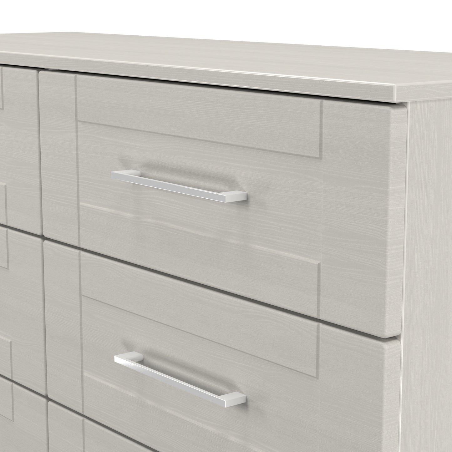 York Large Chest of Drawers Grey 6 Drawers 110cm
