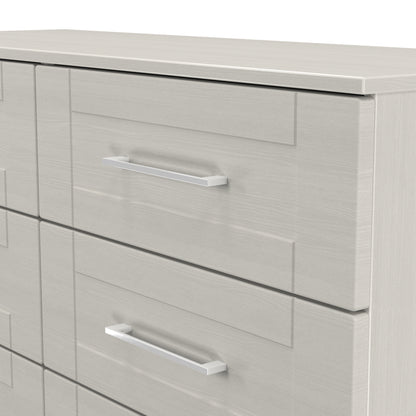 York Large Chest of Drawers Grey 6 Drawers 110cm