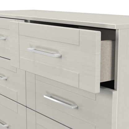 York Large Chest of Drawers Grey 6 Drawers 110cm