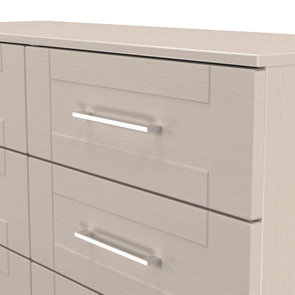 York Large Chest of Drawers Cream 6 Drawers 110cm