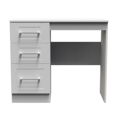 York Desk Grey 3 Drawers 90cm