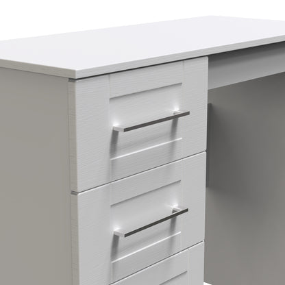 York Desk Grey 3 Drawers 90cm