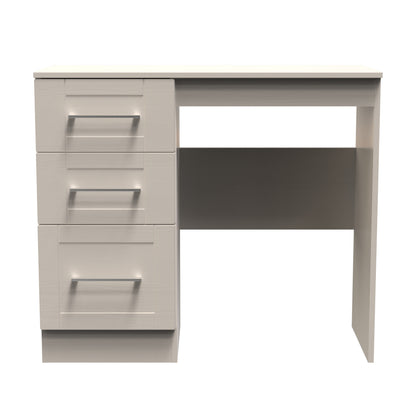 York Desk Cream 3 Drawers 90cm