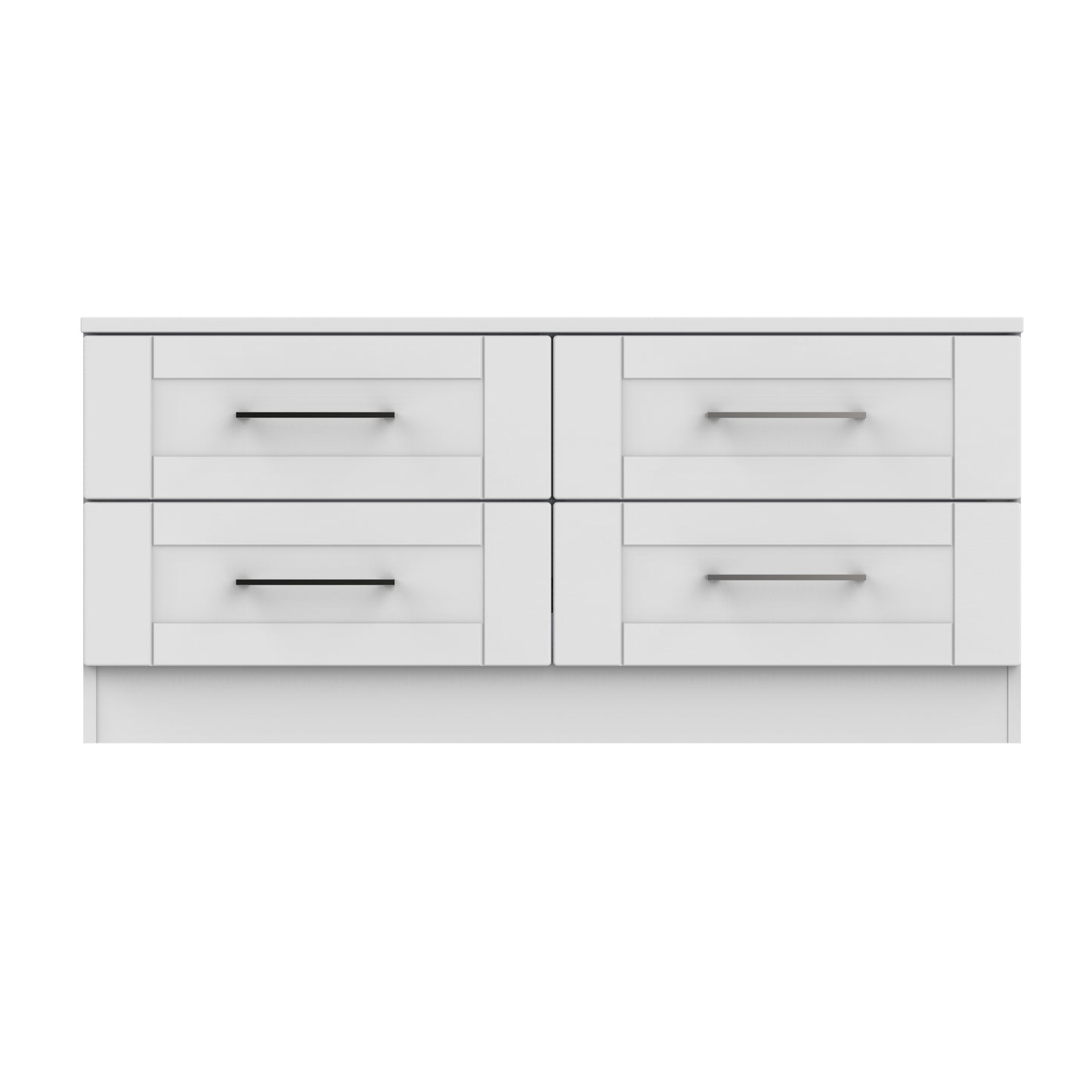 York Large Chest of Drawers Grey 4 Drawers 110cm
