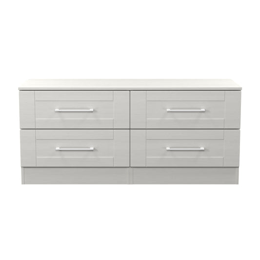 York Large Chest of Drawers Grey 4 Drawers 110cm