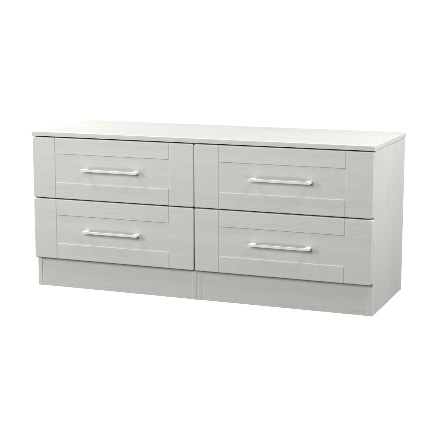 York Large Chest of Drawers Grey 4 Drawers 110cm