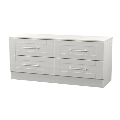 York Large Chest of Drawers Grey 4 Drawers 110cm
