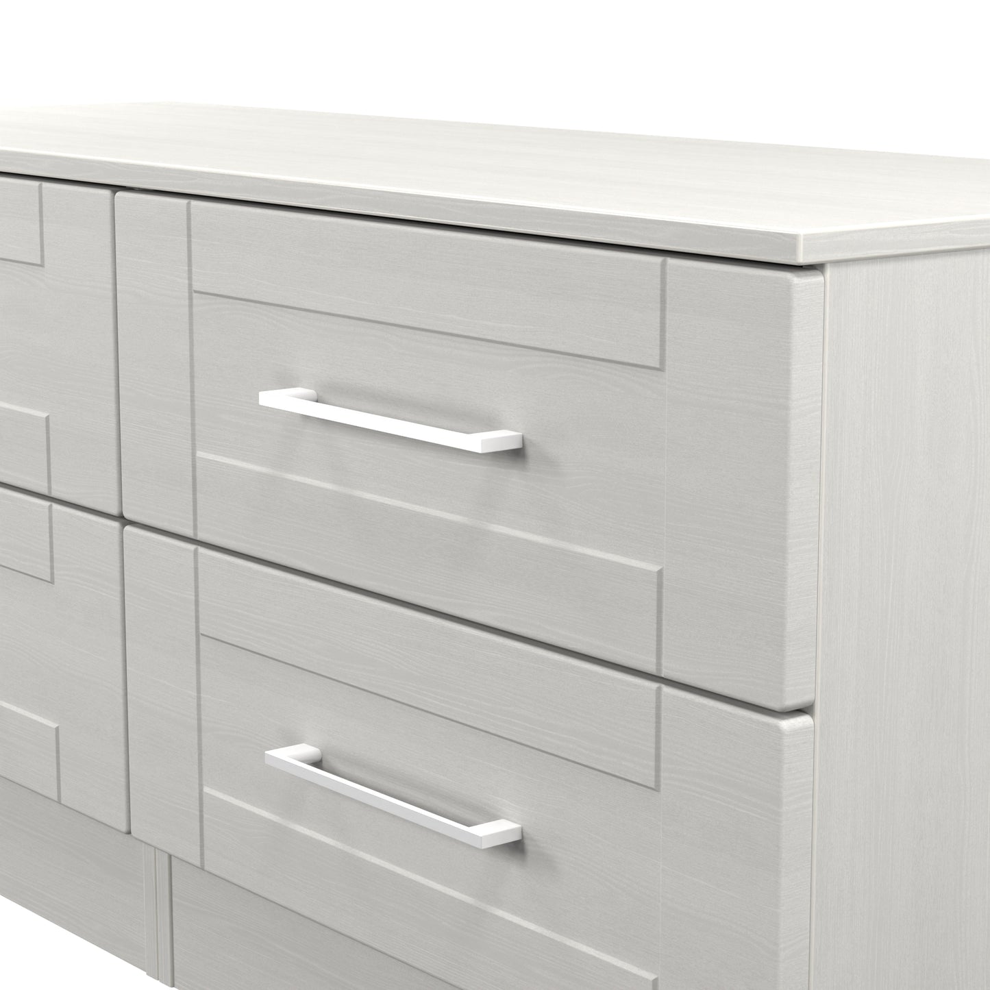 York Large Chest of Drawers Grey 4 Drawers 110cm