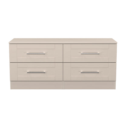 York Large Chest of Drawers Cream 4 Drawers 110cm