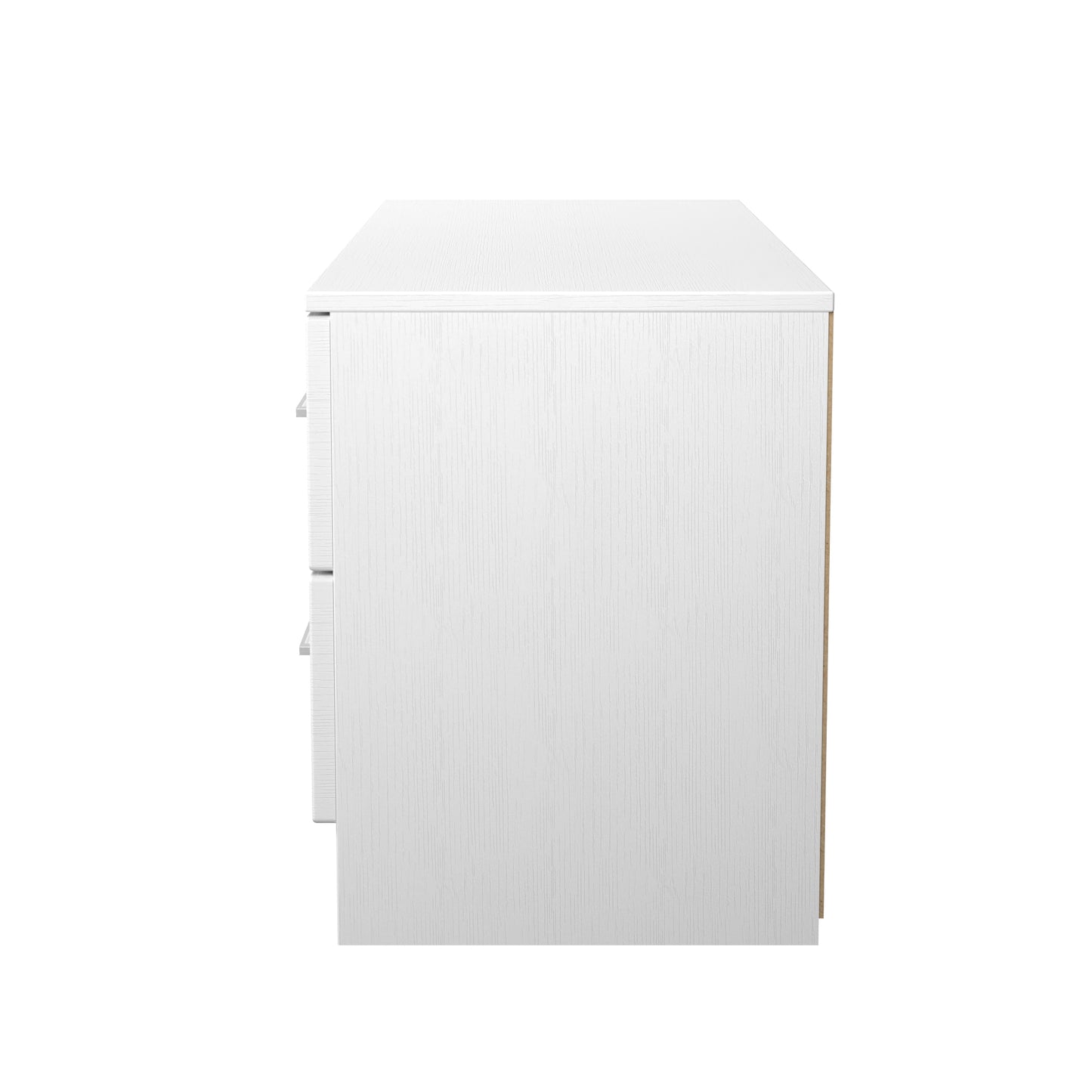 York Large Chest of Drawers White 4 Drawers 110cm