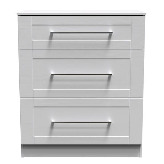 York Chest of Drawers Grey 3 Drawers 39cm