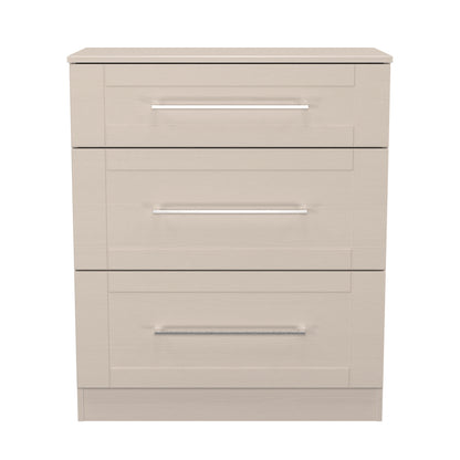 York Chest of Drawers Cream 3 Drawers 39cm