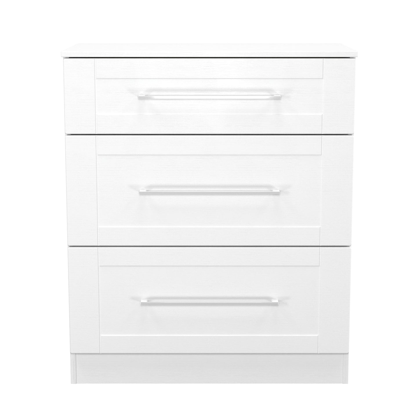 York Chest of Drawers White 3 Drawers 39cm