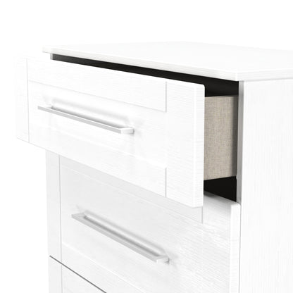York Chest of Drawers White 3 Drawers 39cm