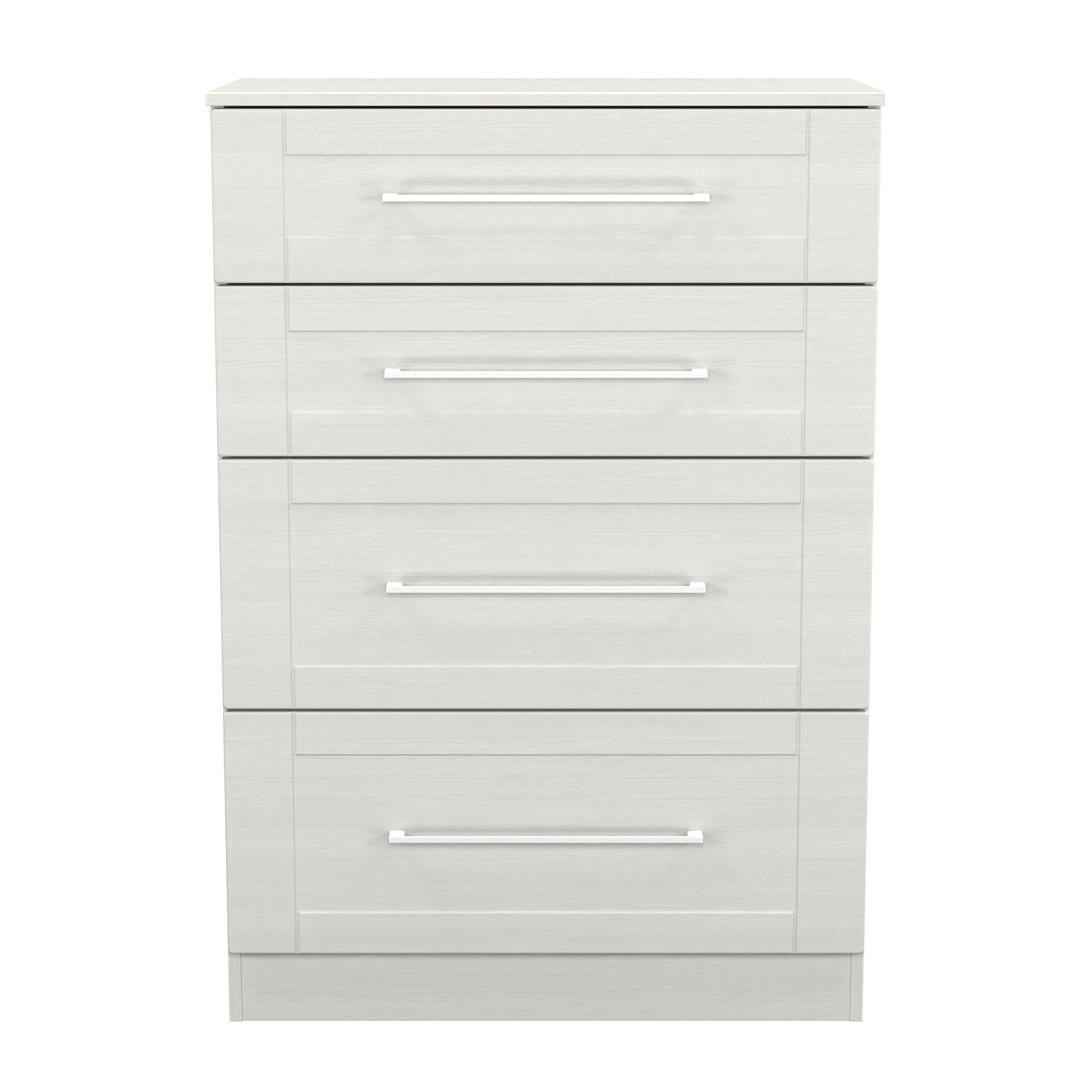York Tall Chest of Drawers Grey 4 Drawers 74cm