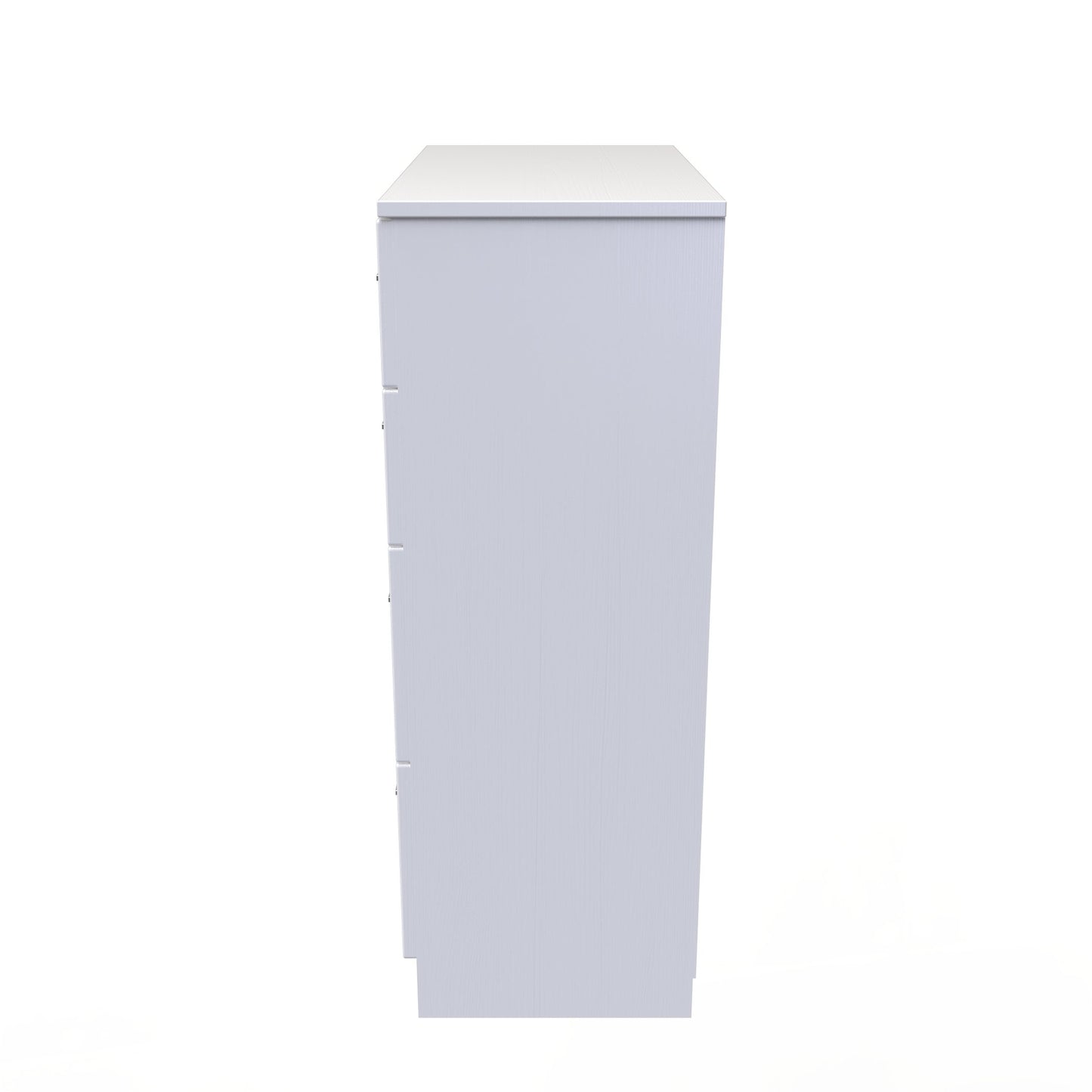 York Tall Chest of Drawers White 4 Drawers 74cm