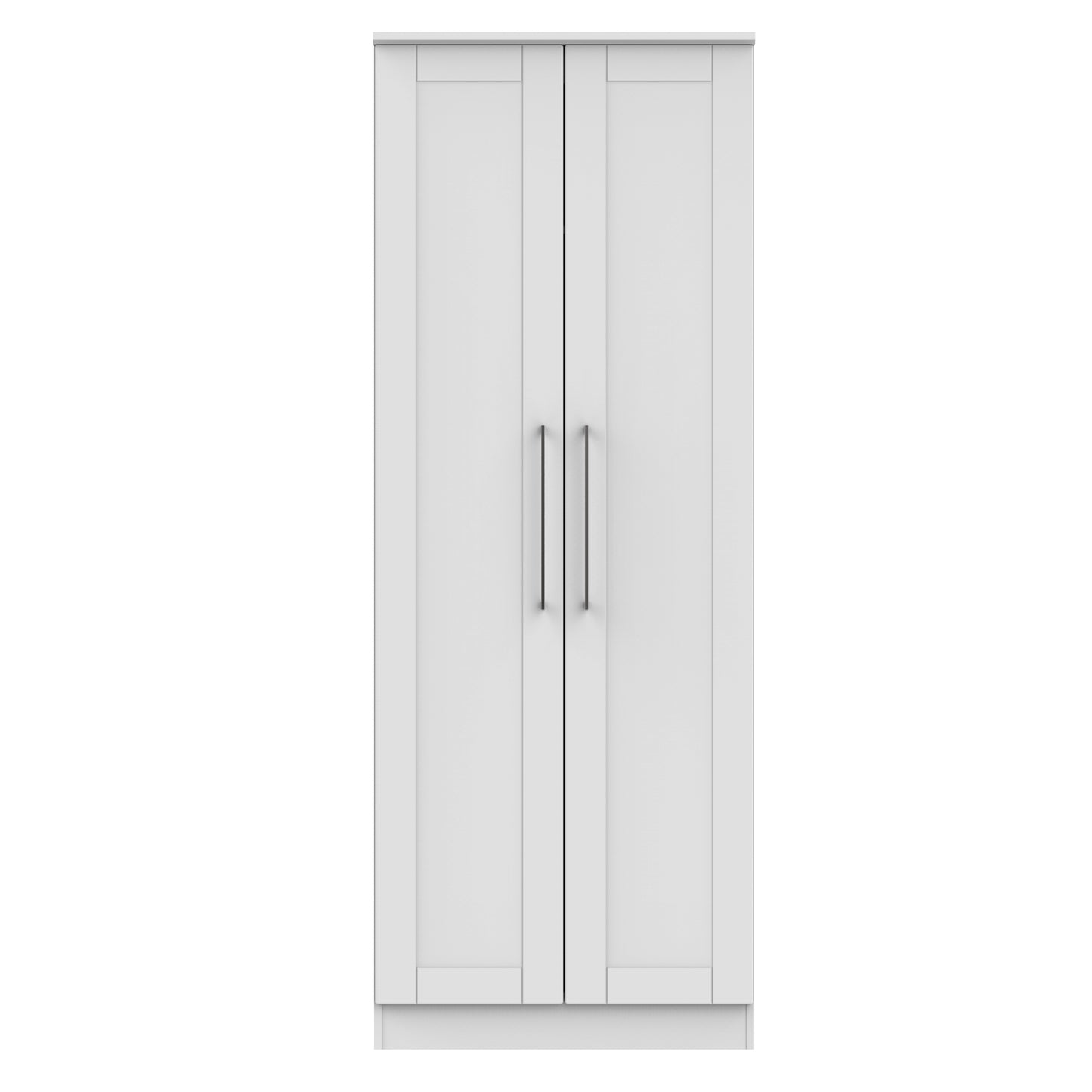 York Tall Wardrobe Grey 2 Doors 1 Shelf 74cm