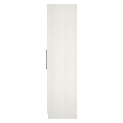 York Tall Wardrobe Grey 2 Doors 1 Shelf 74cm