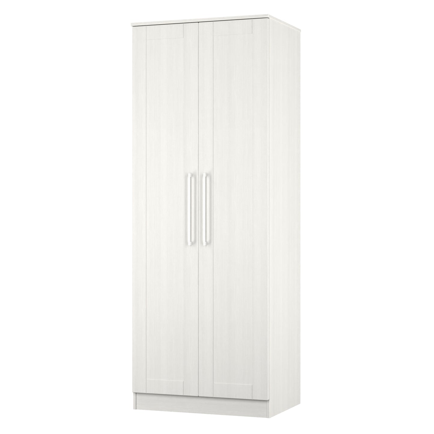 York Tall Wardrobe Grey 2 Doors 1 Shelf 74cm