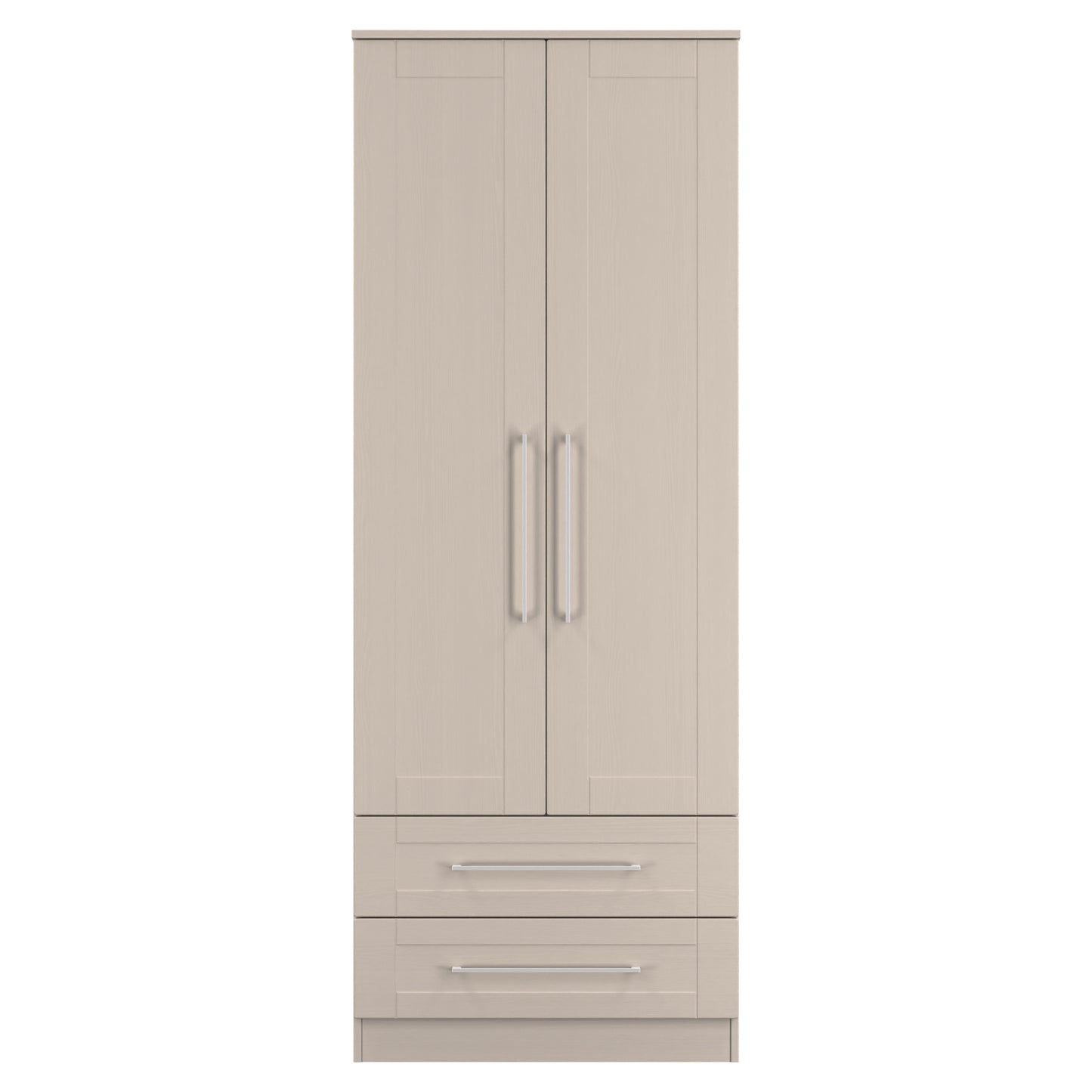 York Tall Wardrobe Cream 2 Doors 2 Drawers 74cm