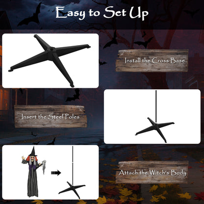 Animated Witch Halloween Decoration - 160cm