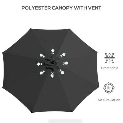 3M Tilting Parasol Garden Umbrellas