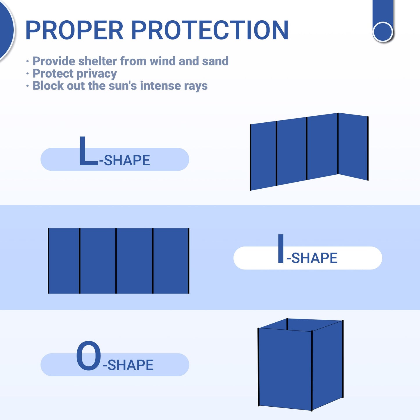 Outsunny 5 Pole Camping Windbreaks