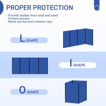 Outsunny 5 Pole Camping Windbreaks