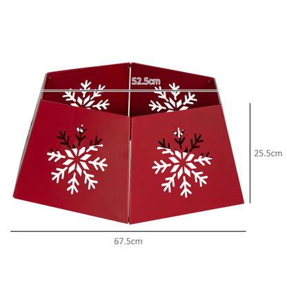 Christmas Tree Skirt Metal Red   Tips
