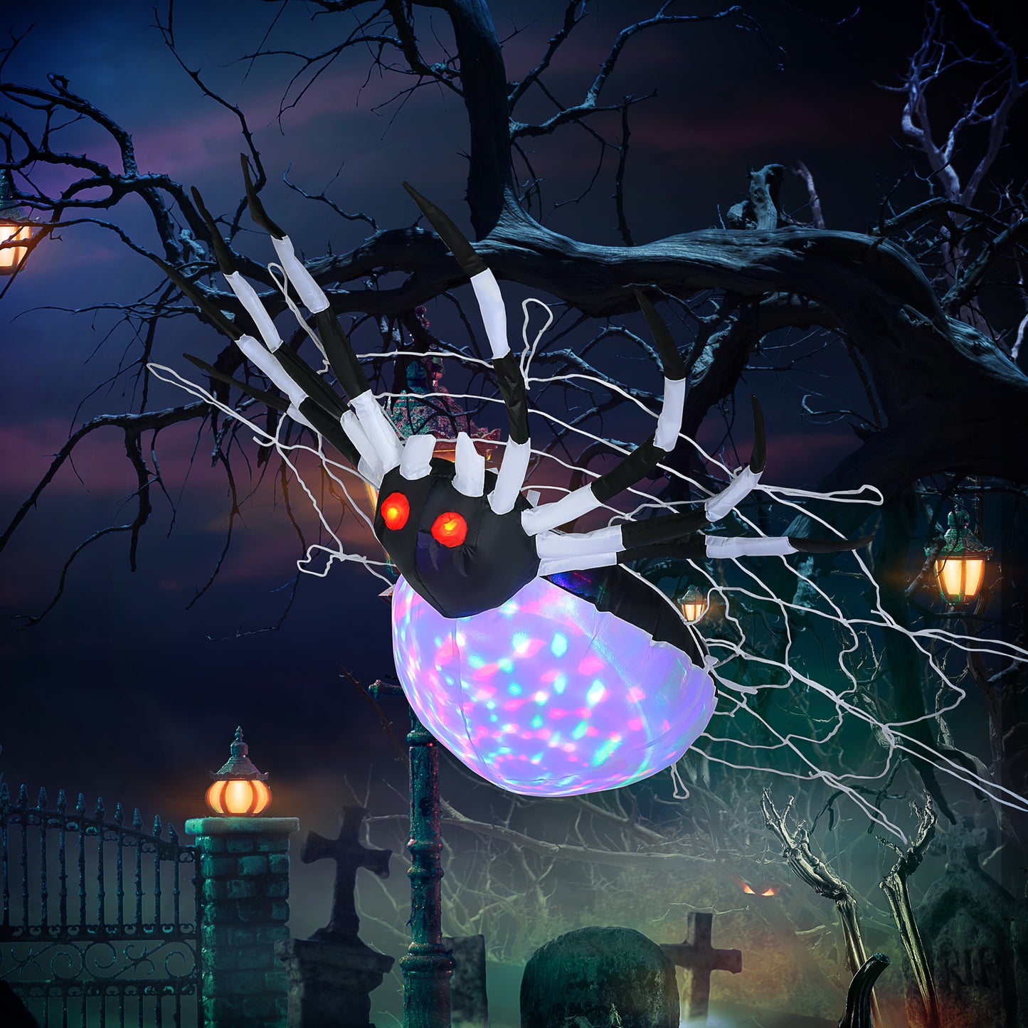 Spider Inflatable Halloween Decoration - 153cm Primary Image