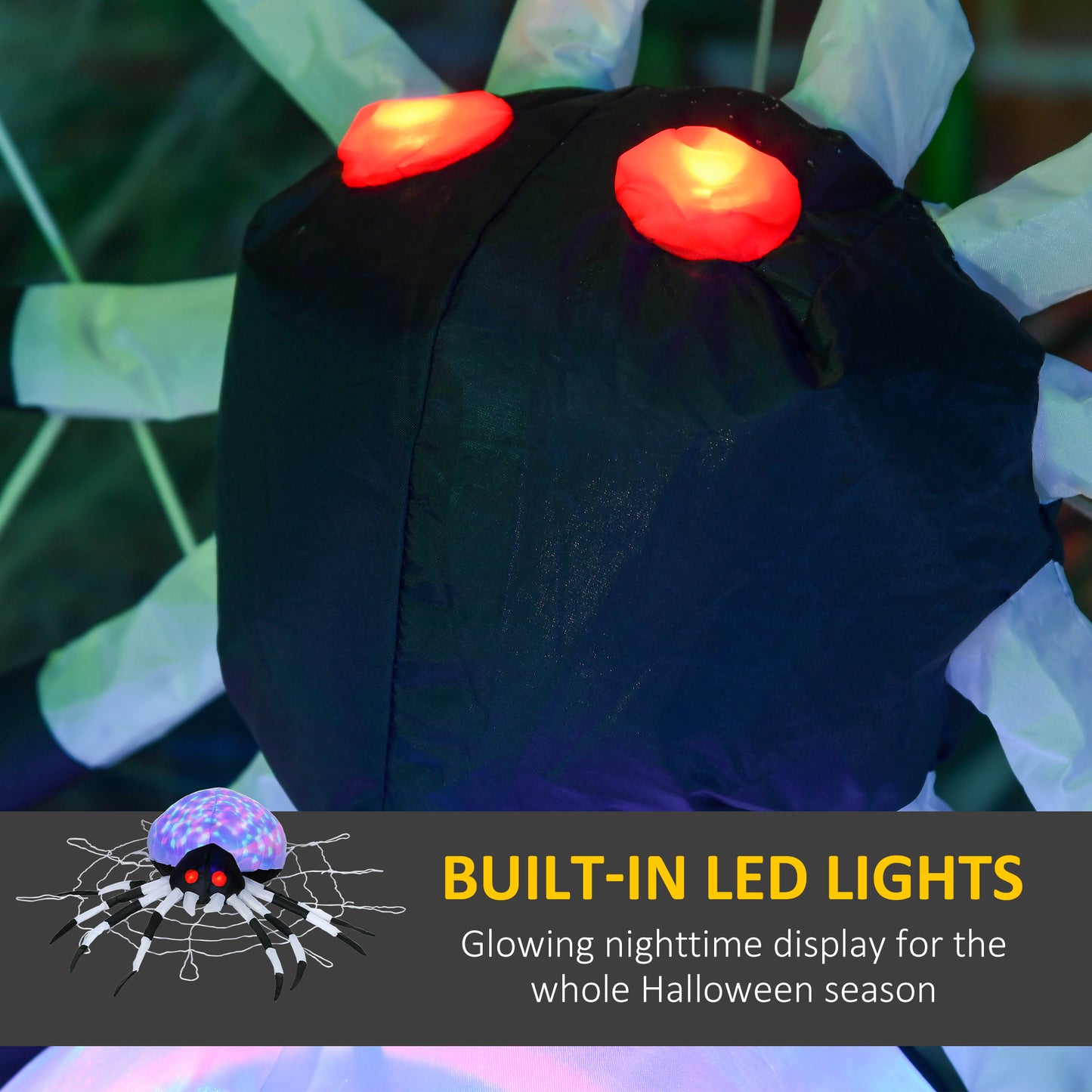 Spider Inflatable Halloween Decoration - 153cm