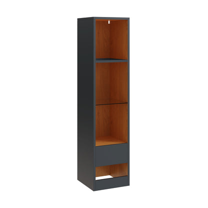 Leon Tall Shelving unit Grey 4 Shelves