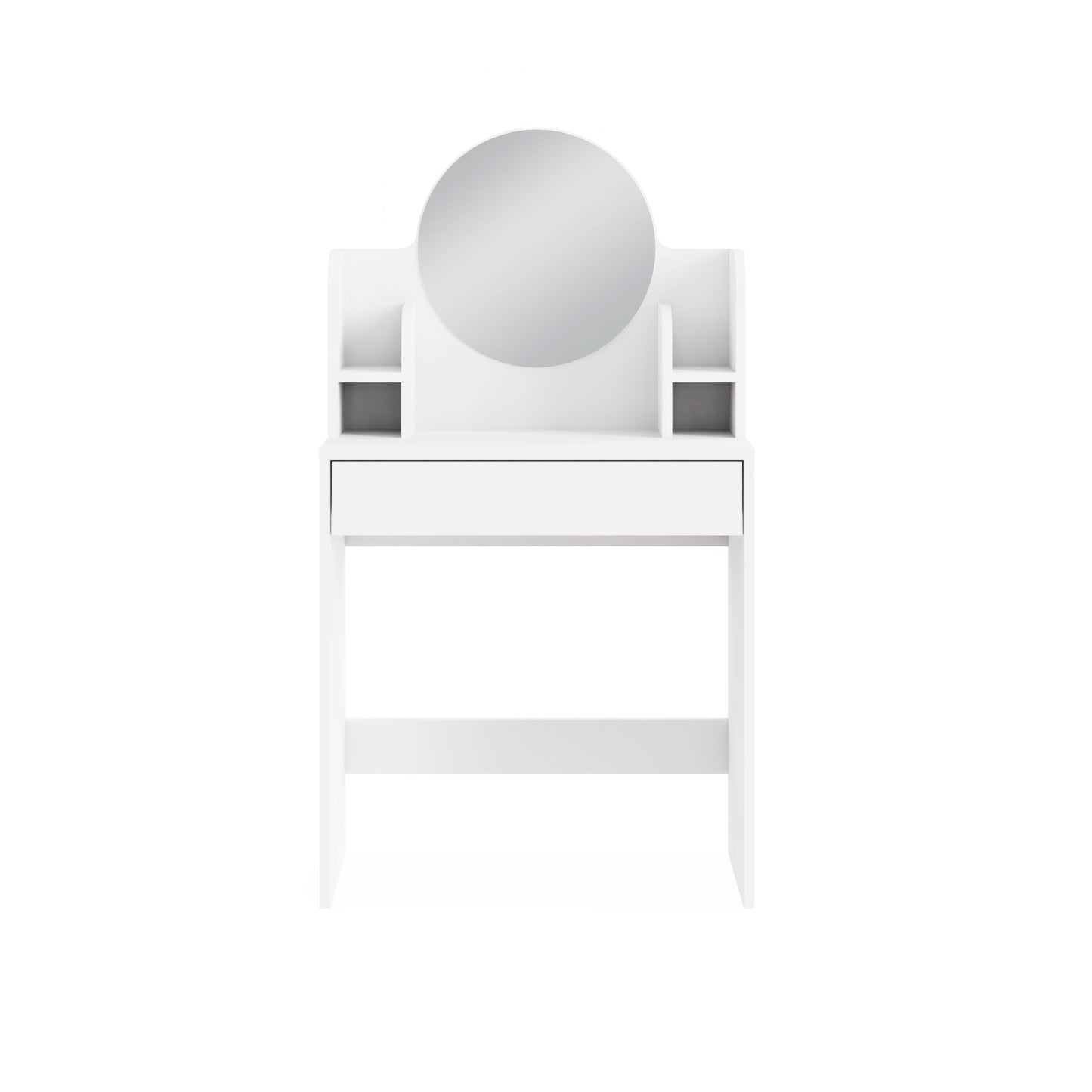 Idis Tall Dressing Table White 2 Shelves