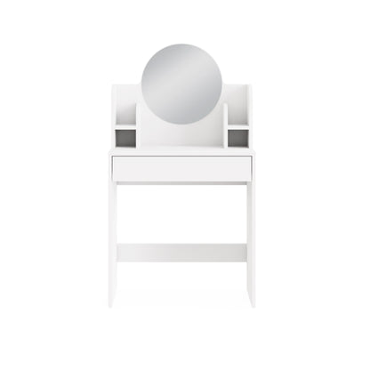 Idis Tall Dressing Table White 2 Shelves