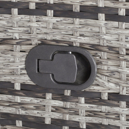 2 Seater Patio Rattan Wicker Chaise Lounge Sofa Set w/ Cushion for Patio Yard Porch