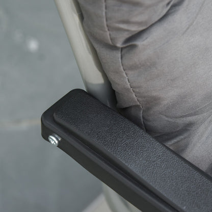 Reclining 2-Piece Zero Gravity Chair Folding Garden Sun Lounger Cushion Headrest