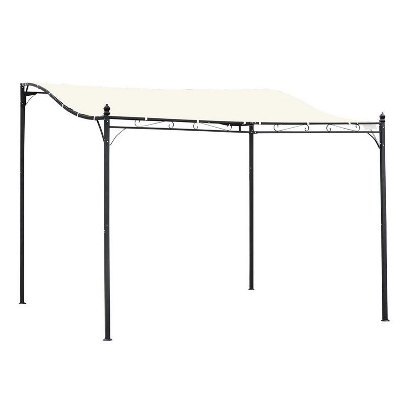 3X3 M Wall Mounted Garden Porch Black Cream