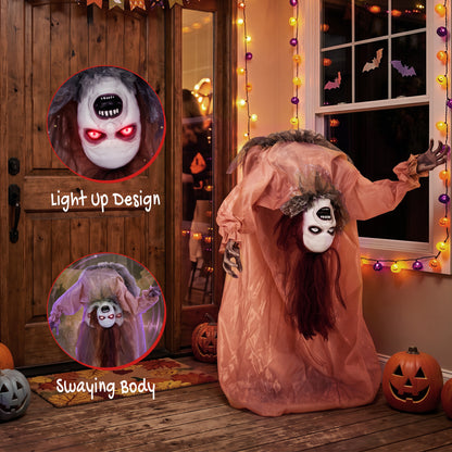 Animated Ghost Girl Halloween Decoration - 100cm