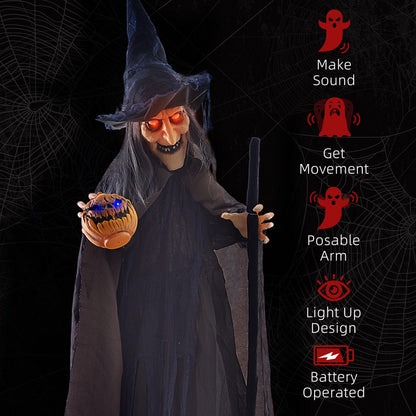 Animated Witch Halloween Decoration - 190cm