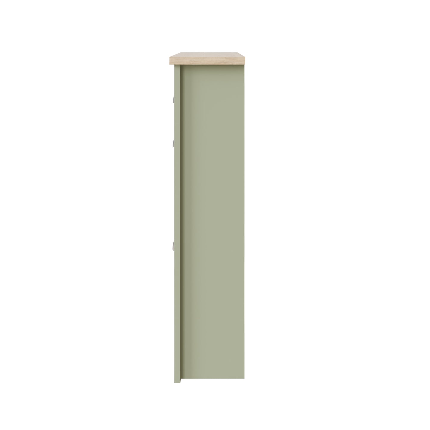 Lancaster Tall Shoe Storage Green 2 Doors 4 Shelves 1 Drawer