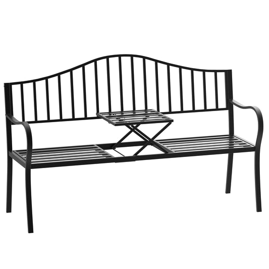 Metal Bench W/Table