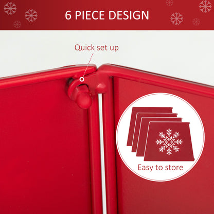 Christmas Tree Skirt Metal Red   Tips