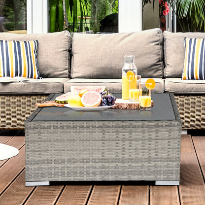 Square PE Wicker Rattan Table