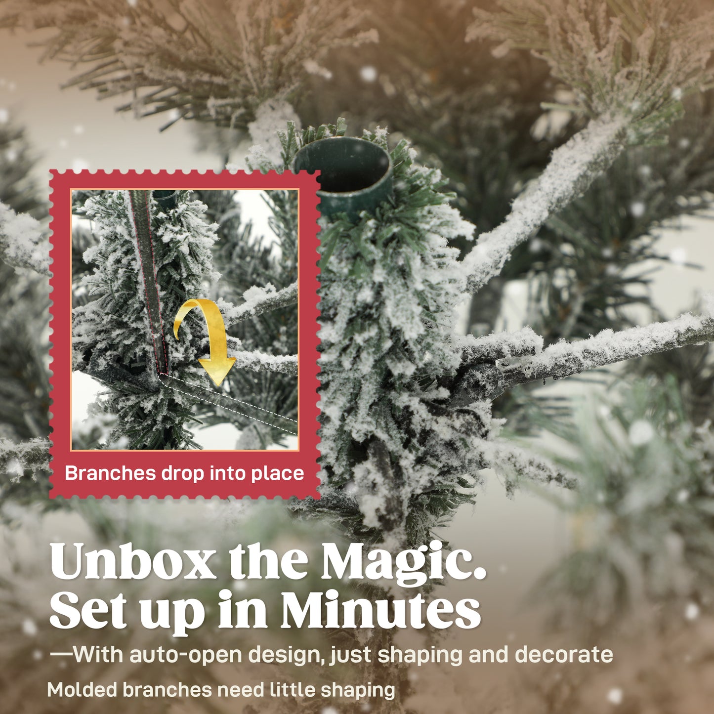 6ft Christmas Tree Artificial - White Frosted Green  1528 Tips